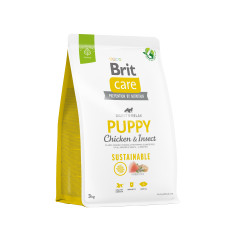 Корм Brit Care Dog Sustainable Puppy для щенков, курица и насекомые, 3 кг