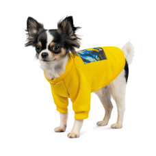 Толстовка для собак "Вiльна", жовта, M