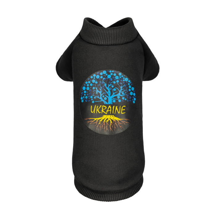 Толстовка для собак Ukraine, черная, S