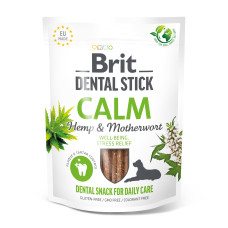 Лакомства для собак Brit Dental Stick Calm успокаивающее, конопля и пустырник, 7 шт, 251 г