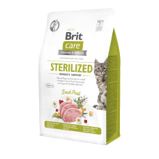 Сухий корм Brit Care Cat GF Sterilized Immunity Support для стерилізованих котів, зі свининою, 400г