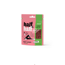 Лакомства для котят Half&Half в форме мясных кусочков с индейкой, 50 г
