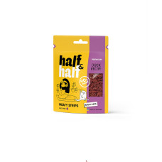 Лакомства для кошек Half&Half в форме мясных полосочек с уткой, 50 г