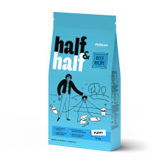 Корм сухой Half&Half для щенков всех пород с говядиной 12 кг