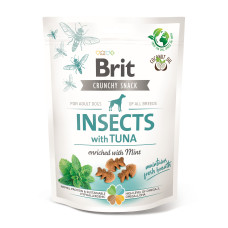 Лакомства для собак Brit Care Dog Crunchy Cracker Insects with Tuna для свежести дыхания насекомые, тунец и мята, 200 г
