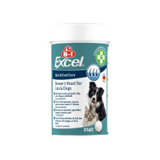 8in1 Excel Brewers Yeast - пивные дрожжи с чесноком для собак и котов, 140 таб.