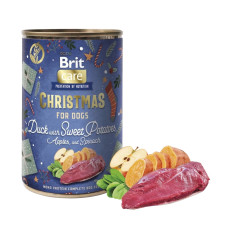 Корм влажный Brit Mono Protein Christmas Duck для собак, рождественский ужин, утка 400 г