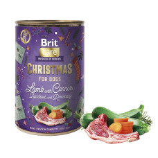 Корм влажный Brit Mono Protein Christmas Lamb для собак, рождественский ужин, ягненок 400 г