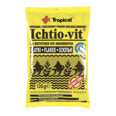 Корм в хлопьях для всех аквариумных рыб Tropical Ichtio-vit 1L/120g (пакет)
