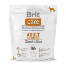 Сухой корм Brit Care Adult Medium Breed Lamb and Rice для взрослых собак средних пород (от 10 до 25 кг), ягненок и рис, 1kg