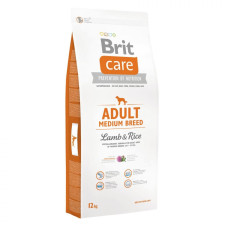 Сухой корм Brit Care Adult Medium Breed Lamb and Rice для взрослых собак средних пород (от 10 до 25 кг), ягненок и рис, 12kg