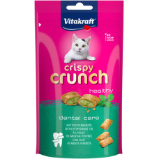 Лакомство для кошек Vitakraft Crispy Crunch подушечки для зубов с мятой, 60 г