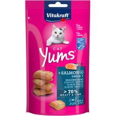 Лакомство для кошек Vitakraft Yums с лососем и Омега-3, 40 г