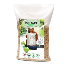 Древесный наполнитель TOP CAT с ароматом яблока, 3кг