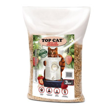 Древесный наполнитель TOP CAT с ароматом клубники, 3кг