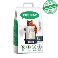 Глиняный наполнитель для туалета кошек Top Cat normal (1,5-2,5 мм) лаванда зеленая