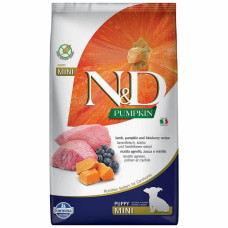 Беззерновий сухий корм Farmina N&D, для цуценят дрібних порід, ягня з гарбузом та чорницею, 2.5 кг