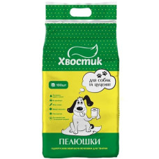 Пелюшки Хвостик, для собак і цуценят, 56?56 см, 100 шт