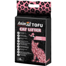 Гранулированный наполнитель AnimAll Tofu из сои для кошачьего туалета, сакура 2,6кг/6 л