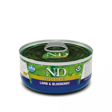 Вологий корм Farmina N&D Grain Free Prime Lamb Adult для кішок, беззерновий, з ягнятком та чорницею 70 г