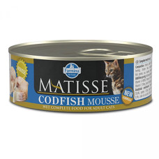 Вологий корм Farmina Matisse Cat Mousse Codfish для дорослих кішок, паштет з тріскою, 85 г