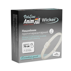 АнимАлл ВетЛайн Викер противопаразитарный ошейник для собак, белая жемчужина 70 см