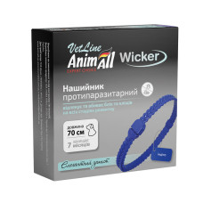 АнимАлл ВетЛайн Викер противопаразитарный ошейник для собак, индиго 70 см