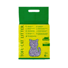 Соєвий наповнювач Tofu Cat Litter Aloe Vera для котячого туалету, з ароматом лаванди, 2.6 кг (6 л)