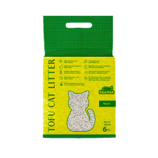 Соєвий наповнювач Tofu Cat Litter Natural для котячого туалету, без аромату, 2.6 кг (6 л)