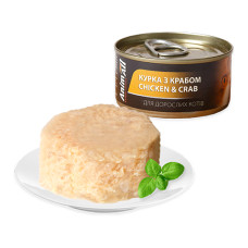 Влажный корм для кошек Анималл (AnimAll) Курица с Крабом 85г