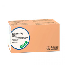 Таблетки жевательные Boehringer Ingelheim Ветмедин Чу для собак с сердечной недостаточностью, 5 мг, 10 табл