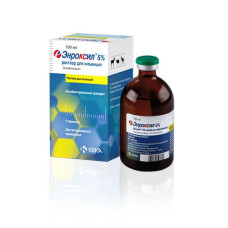 Раствор KRKA Энроксил 5% для инъекций, антибиотик, 100 мл