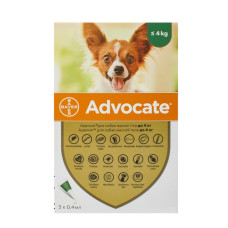 Капли от блох, отодектоза, саркоптоза Bayer Advocate (Адвокат) для собак до 4 кг, цена за 1 пипетку