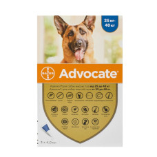 Капли от блох, отодектоза, саркоптоза Bayer Advocate (Адвокат) для собак 25-40 кг, цена за 1 пипетку