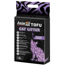 Гранулированный наполнитель AnimAll Tofu из сои для кошачьего туалета, лаванда 2,6кг/6 л