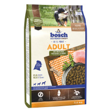 Сухой корм Bosch HPC Adult with poultry & millet для взрослых собак всех пород, птица из просо, 3 кг