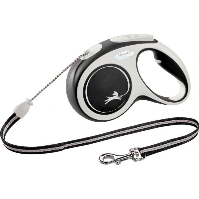 Поводок-рулетка flexi New COMFORT Cord, черный XS: 3м/до 8кг