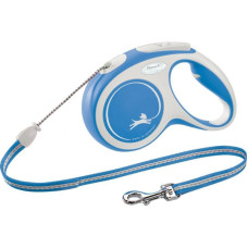 Поводок-рулетка flexi New COMFORT Cord, синий M: 8м/до 20кг