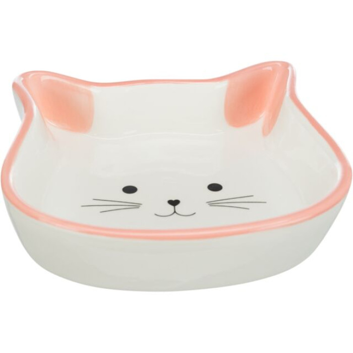 Миска керамическая для котов 250мл/12см в виде кошачьей мордочки