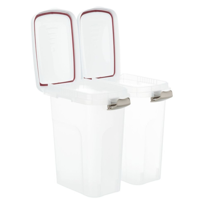 Контейнер для зберігання корму (пластик), білий 25 л/24 ? 51 ? 39 cм