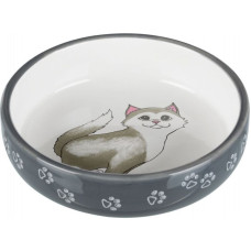 Миска керамическая для перса, серая, 300мл/15см