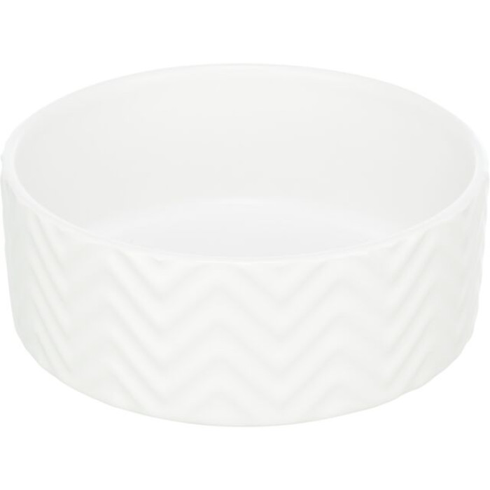 Миска для собак кераміка, біла, 1.6л/20см