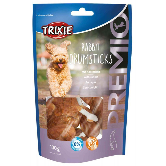 Лакомство для собак PREMIO Rabbit Drumsticks кролик 100г/8шт