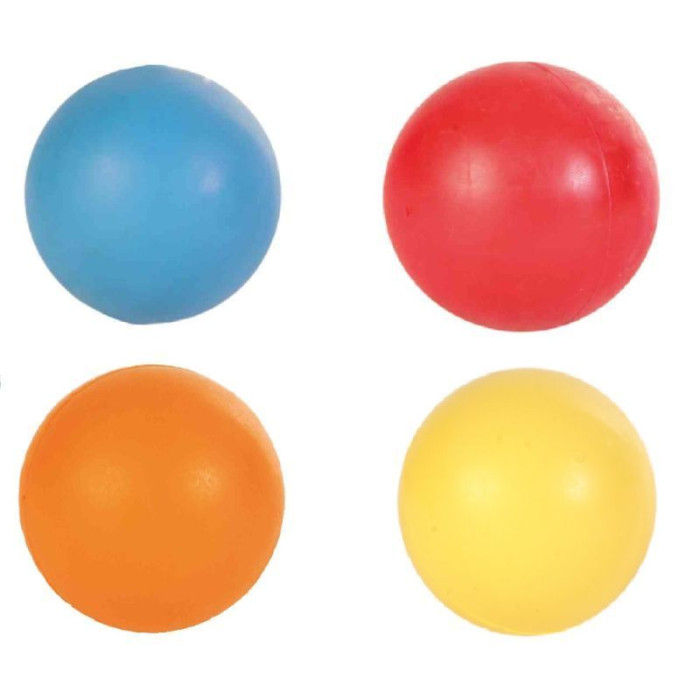 Мяч литой из натуральной резины, розовый, 7см