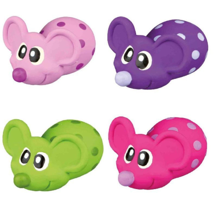 Мишка латекс яскрава в горошок, 8см