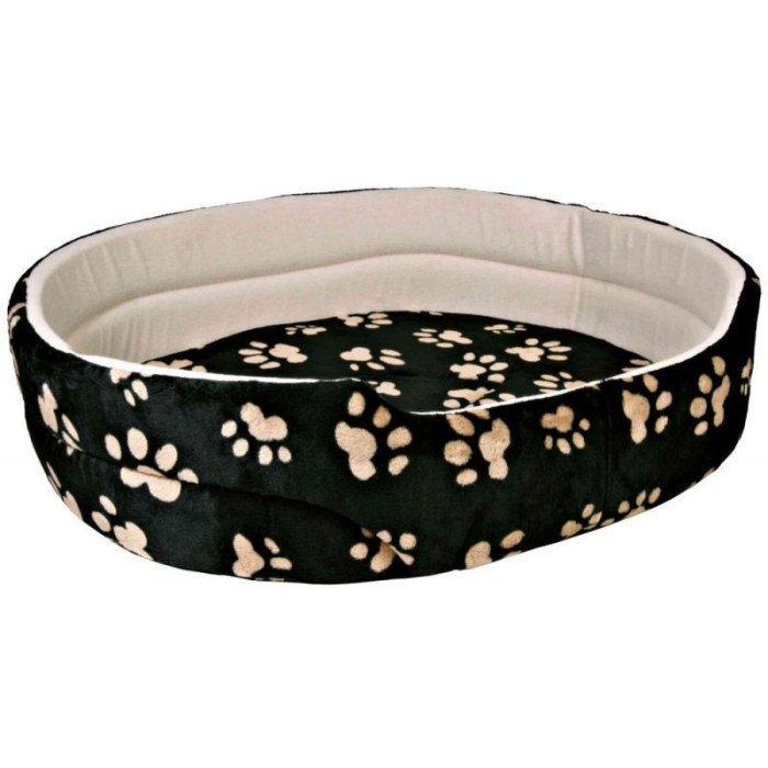 Мягкое место для собак Charly, черный с лапками