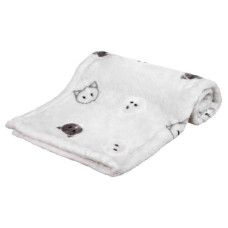 Коврик Mimi 70х50см, серый с мордочками для кошек