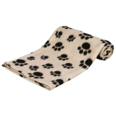 Покривало (фліс) 100х70см, бежевий у лапи