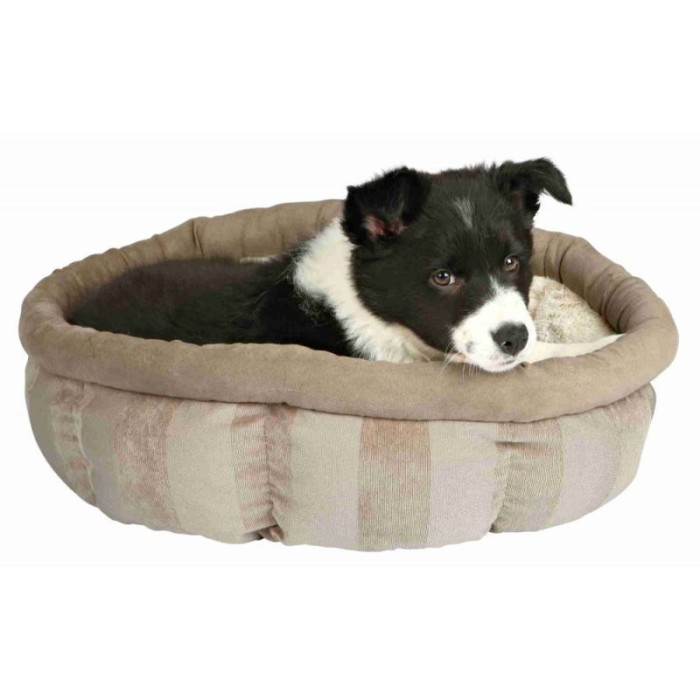 Мягкое место Leona круглое (плюш), 45см, крем/коричневый