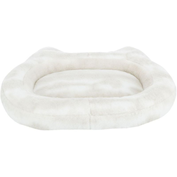 Лежак Nelli у формі котячої голови, білий/сіро-коричневий